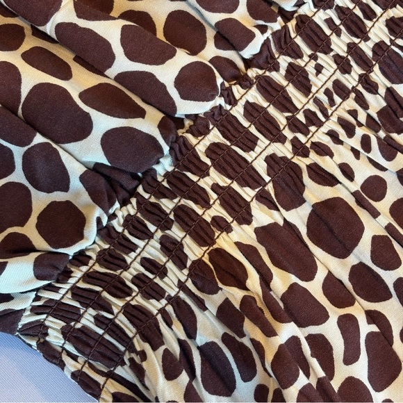 GUESS Y2K 90s Brown & Cream Giraffe Print Halter Dress Size Small - Picture 10 of 13